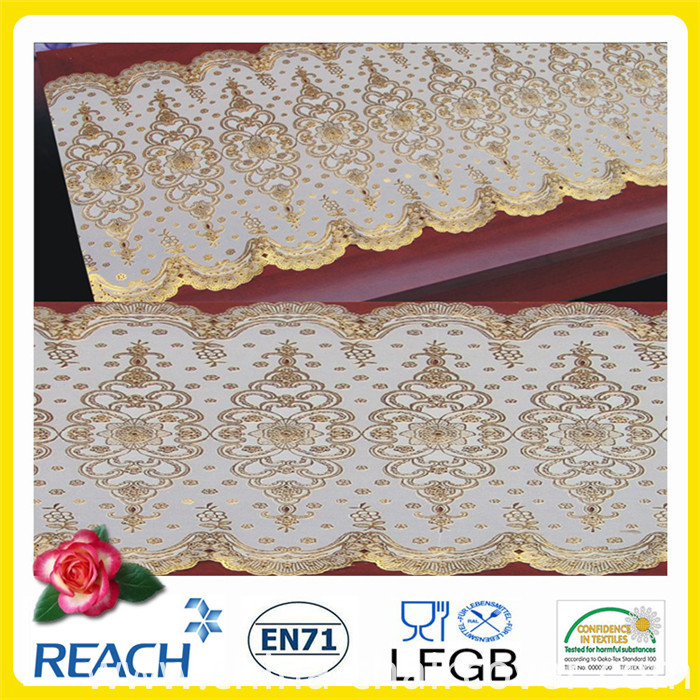 Vinyl Gold/Silver Lace Table Runners